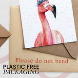 Birthday Card For Him or Her Of A Flamingo Illustration For Him or Her Birthday Gift