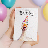 Birthday Card For Him or Her Of A Goose Illustration For Him or Her Birthday Gift