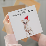 Chihuahua Dog Christmas Card – Cute Dog Lover Christmas Card – Eco Friendly “Merry Christmas” Card – Chihuahua Holiday Card