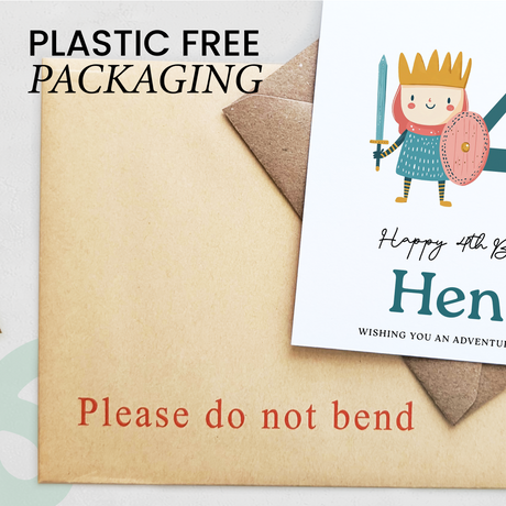 Personalised Birthday Card Ages 3 4 5 6 Adventure Knight Design Fun Kids Birthday Card