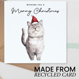British Shorthair Cat Christmas Card – Cute Cat Lover Card – Eco Friendly “Merry Christmas” Card – Funny Pet Holiday Card