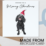 Cocker Spaniel Dog Christmas Card – Cute Dog Lover Christmas Card – Eco Friendly “Merry Christmas” Card – Cocker Spaniel Holiday Card