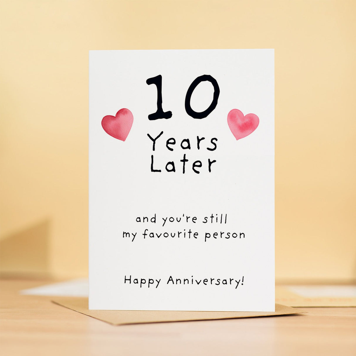 10th Wedding Anniversary Card Wife Husband Boyfriend Girlfriend 10 Year