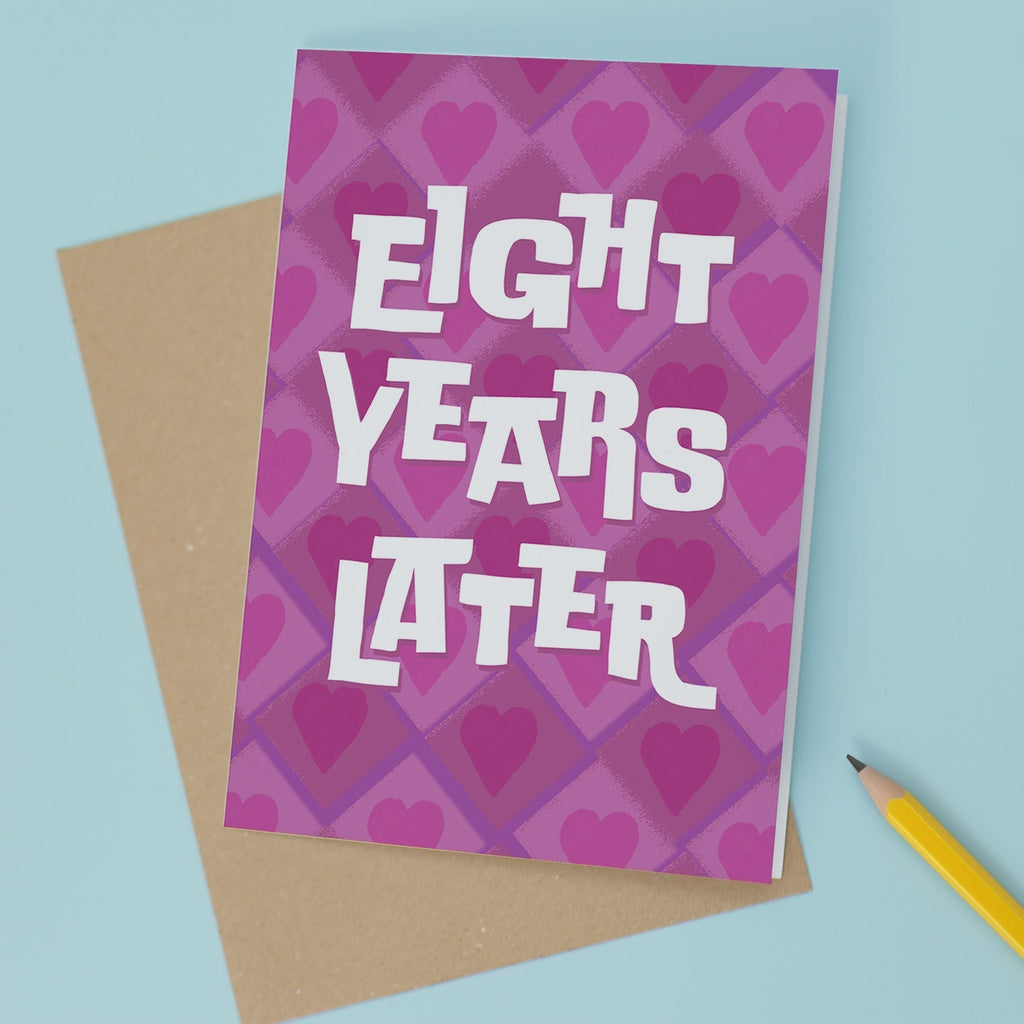 8th Wedding Anniversary Card For Wife Anniversary Card for Husband Anniversary Card For Boyfriend or Girlfriend Eighth Anniversary Gift