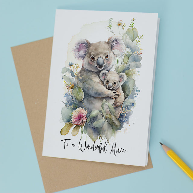Birthday Card Or Mothers Day Card Happy Birthday Koala Illustration Card