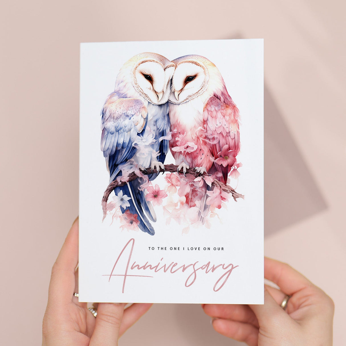 Wife Husband Anniversary Card Owl Couple Engagement Wedding Card