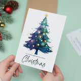 Dad Christmas Card, Watercolour Tree Design, Perfect for Him, Holiday Greetings