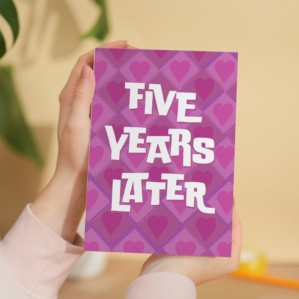 5th Wedding Anniversary Card For Wife Anniversary Card for Husband Anniversary Card For Boyfriend or Girlfriend Fifth Anniversary Gift