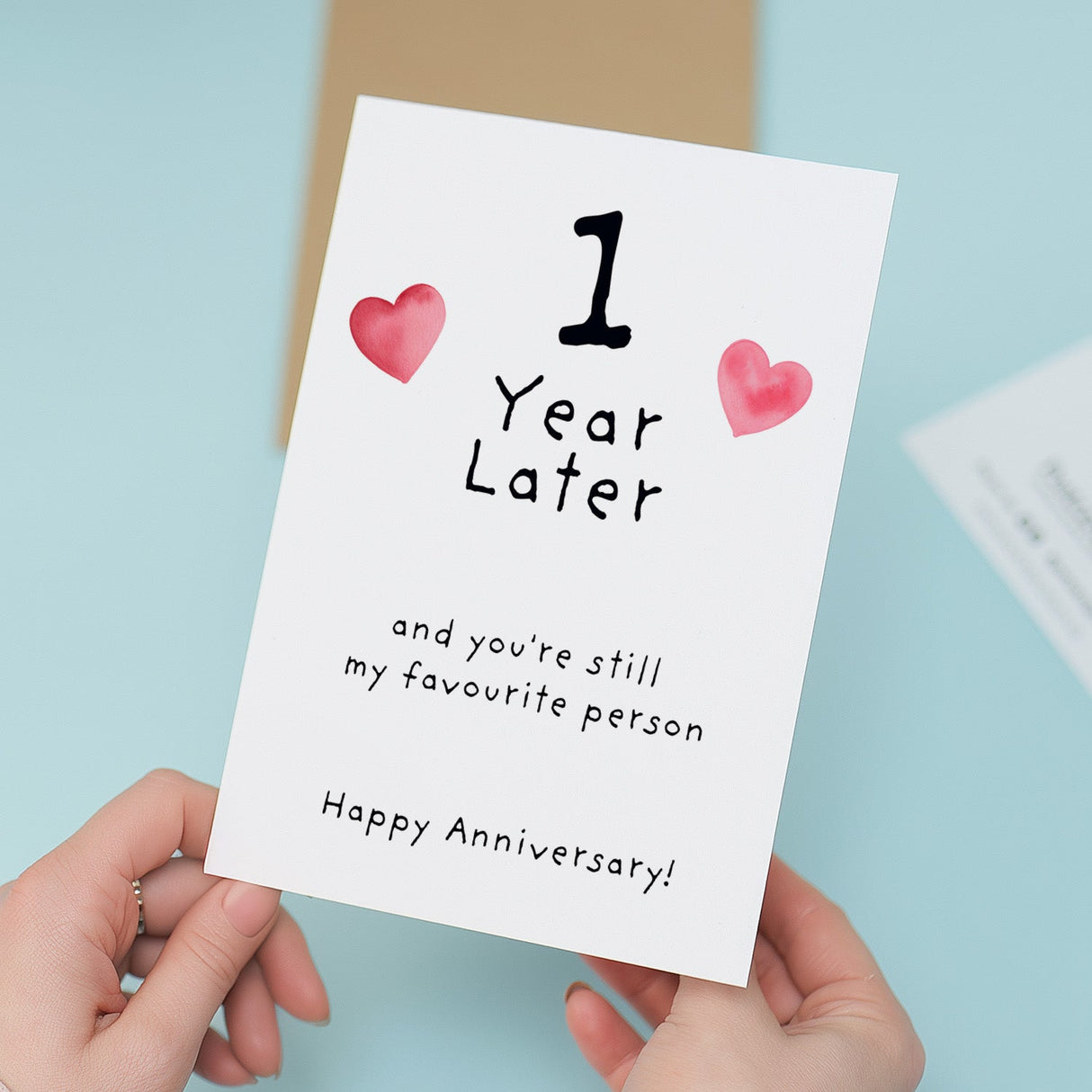 1st Wedding Anniversary Card Wife Husband Boyfriend Girlfriend First Gift