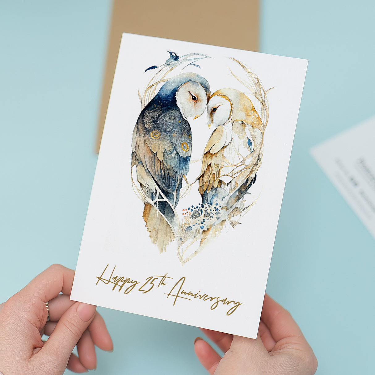 25th Anniversary Card for Husband Wife Twenty Five Year Wedding Gift