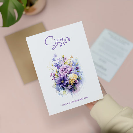 Luxury Sister Birthday Card Floral Design Love For Her Special Day Gift