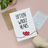 15 Year Anniversary Card for Spouse Partner Boyfriend Girlfriend Wedding
