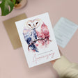 Anniversary Card for Couples Daughter Son in Law Owls Love Theme