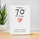 70th Birthday Card for Her Birthday Card Wife 70th Birthday Card For Sister Birthday Card 70 th Birthday Card For Friend