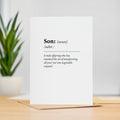 Birthday Card For Son Fun Dictionary Quote Card For Son Custom Message Card For Son Funny Birthday Card For Son