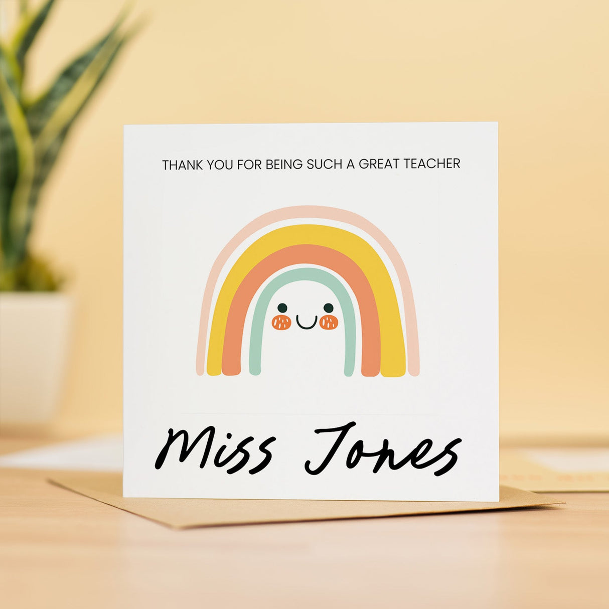 Customisable Thank You Teacher Card Personalised for Primary School Leavers
