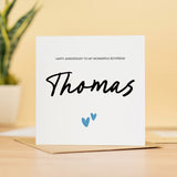 Custom Anniversary Card Personalised For Boyfriend Amazing Boyfriend Card