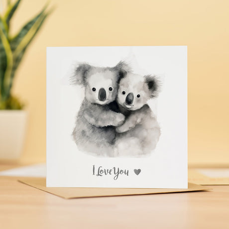 Valentines Anniversary Card for Wife Husband Boyfriend Girlfriend Koala Love