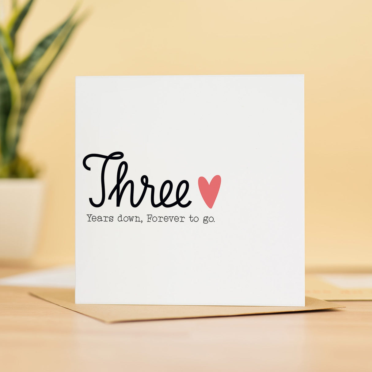 3 Year Anniversary Card For Wife Husband 3rd Wedding Celebrations Three Years