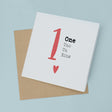 1 Year Anniversary Card for Husband Wife Boyfriend Girlfriend 1st Year Card