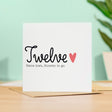 12 Year Anniversary Card for Wife Husband 12th Wedding Anniversary Twelve Years
