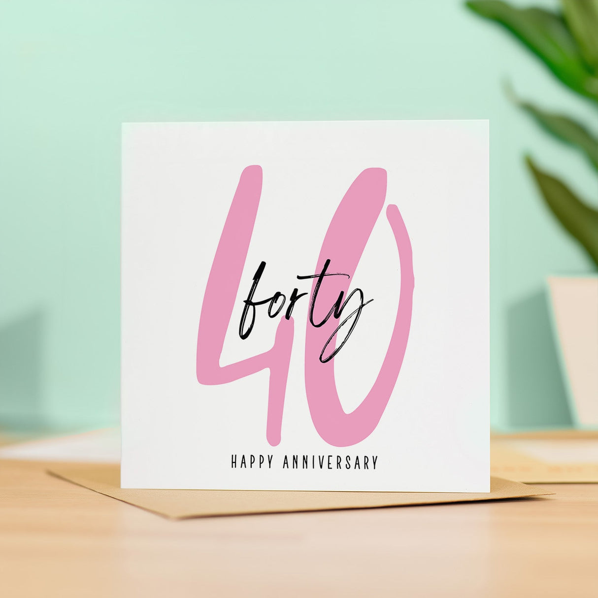 40th Wedding Anniversary Card for Him Her Husband Wife