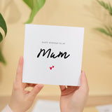 Mum Birthday Card Love Hearts Happy Simple For Mum Birthday Greeting
