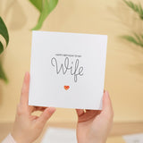 Wife Birthday Card Romantic Love Greeting Special Gift Heartfelt Message for Her