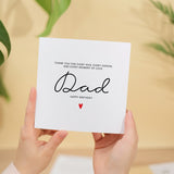 Dad Birthday Card, Thank You Card, Perfect Gift From Child, Make His Day Special