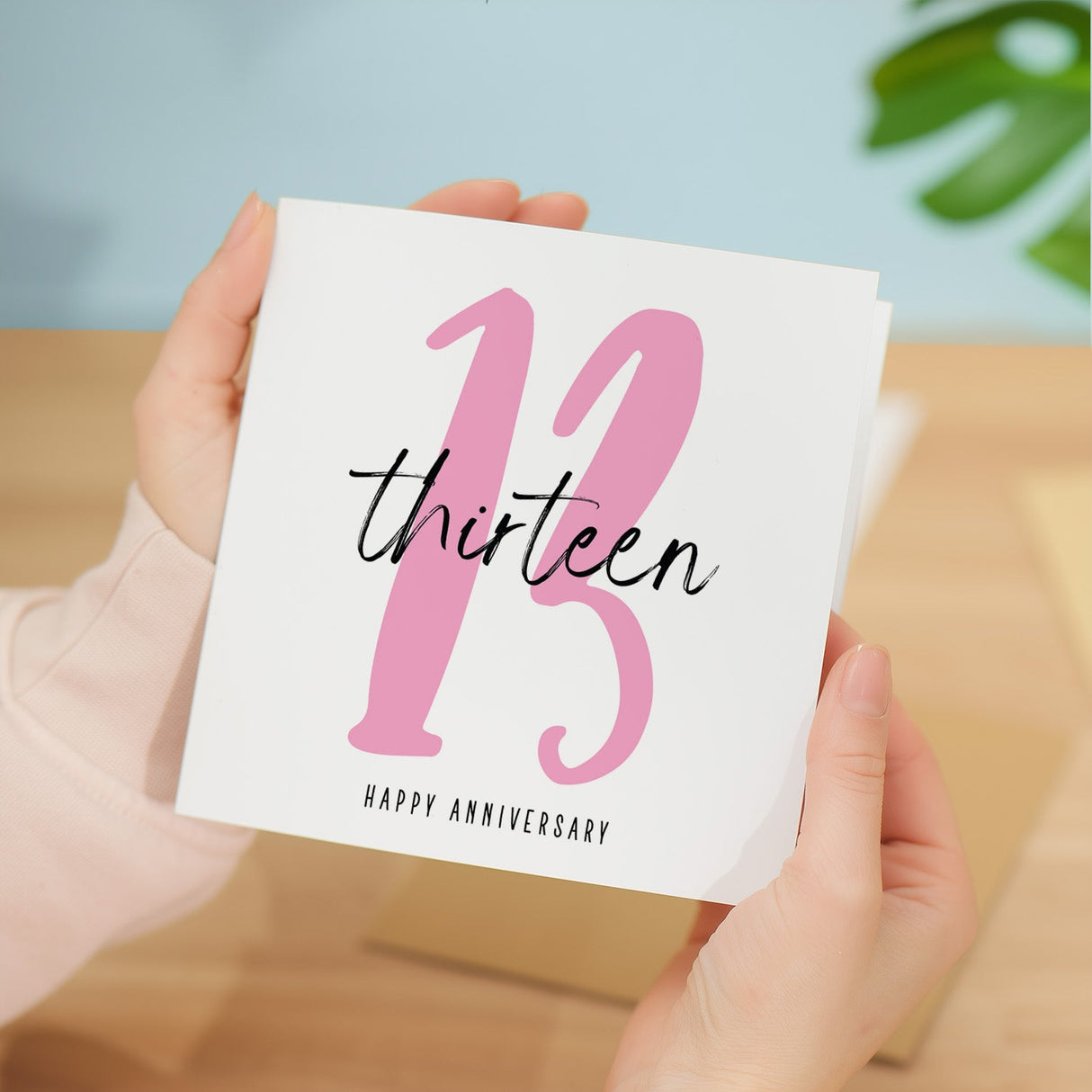 13th Wedding Anniversary Card for Husband Wife Him Her