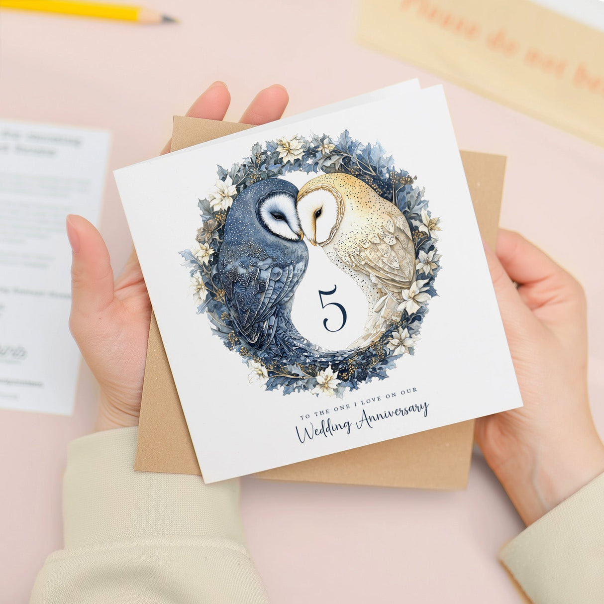 Postcard Prints - Valentine's Card for Wife Valentines Card for Her Valentines Card For Husband Boyfriend or Girlfriend Cute Teddy Bear Card With Love Heart
