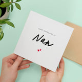 Nan Birthday Card Love Hearts Simple Happy Birthday For Nan
