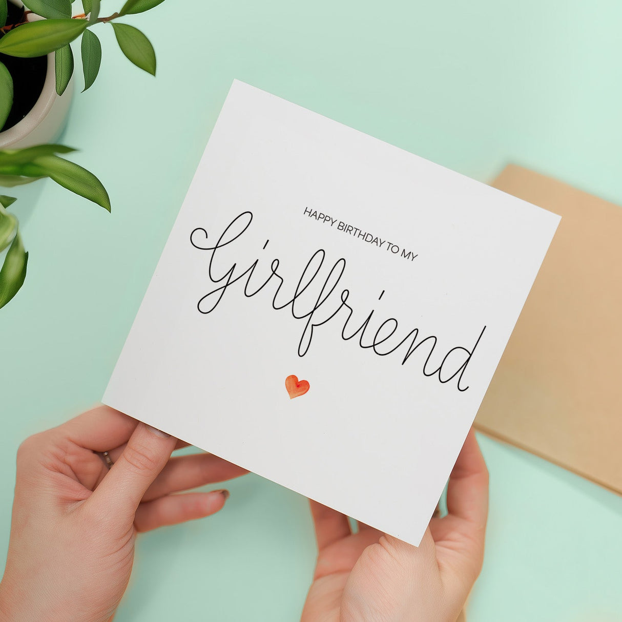 Romantic Girlfriend Birthday Card Love Greeting Gift Heartfelt Message for Her