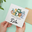 Personalised 5th Birthday Jungle Theme Card for Boys Girls Custom Five Card