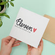 11 Year Anniversary Card for Wife Husband 11th Wedding Celebration Eleven Years